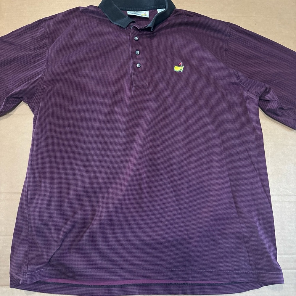 Vintage The Masters Augusta National Golf Shop Slazenger HoundsTooth Polo XL Men